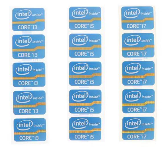 Corei Stickers i3 i5 i7